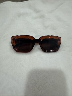 Classic Brown Square Frame Sunglasses - Women Accessories